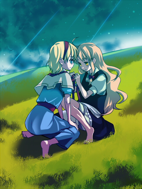 kirisame marisa and alice margatroid (touhou) drawn by mugishima_orie