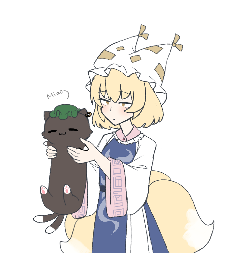 yakumo ran and chen (touhou) drawn by no_noru
