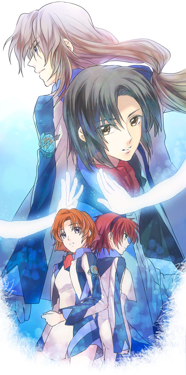 minashiro soushi, makabe kazuki, canon memphis, and toomi maya (soukyuu no fafner) drawn by wae