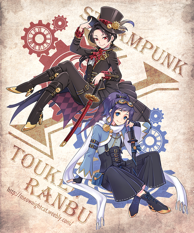 kashuu kiyomitsu and yamato-no-kami yasusada (touken ranbu) drawn by nightcat