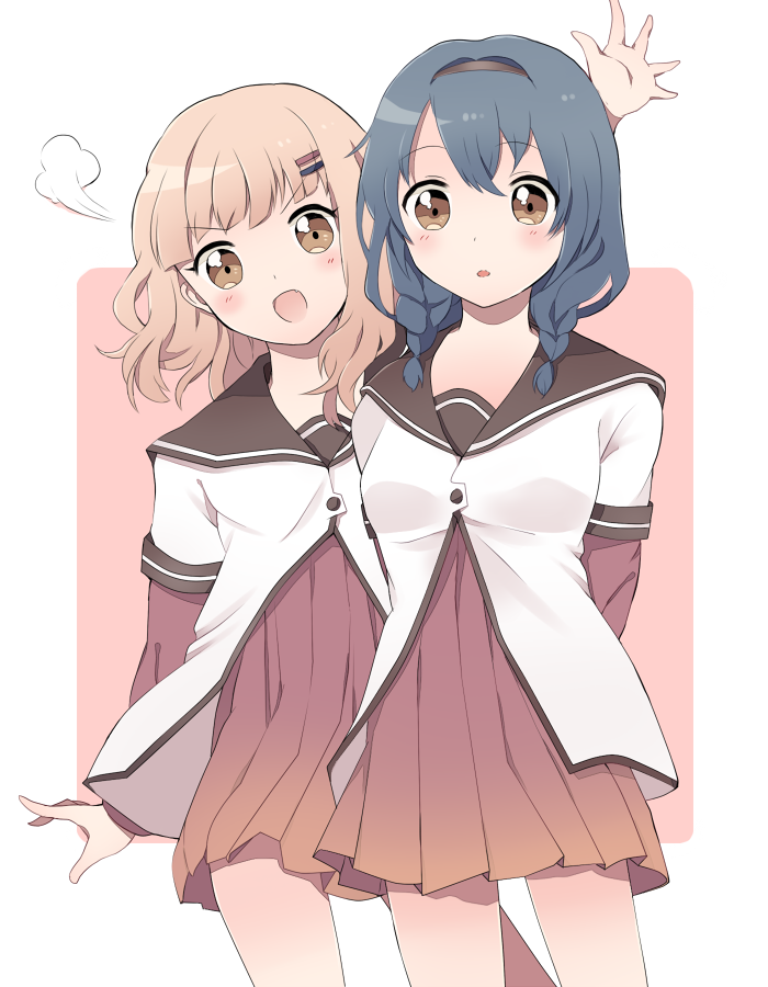 oomuro sakurako and furutani himawari (yuruyuri) drawn by segami
