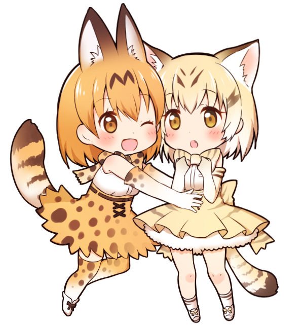 serval and sand cat (kemono friends) drawn by aino_osaru