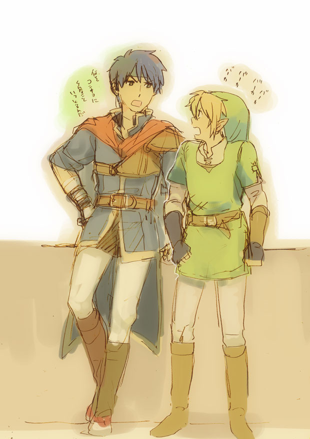 link and ike (fire emblem and 3 more) drawn by uichi