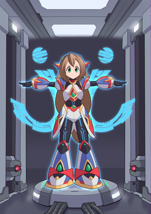 iris and dive armor iris (mega man and 2 more) drawn by hypericum_(mppv1862)