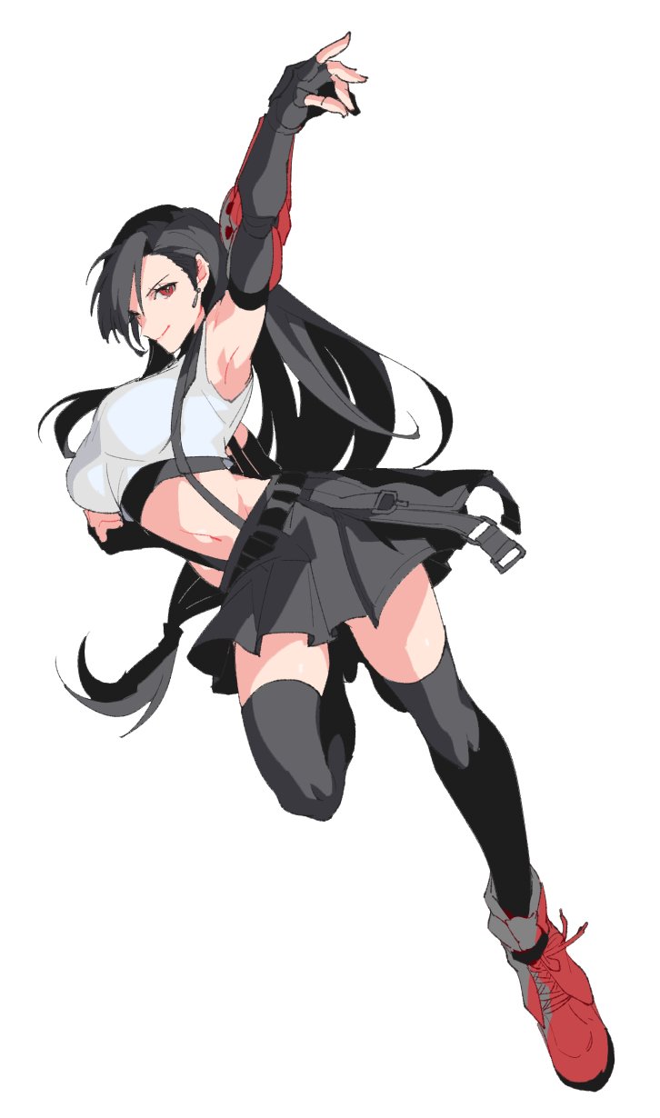 tifa lockhart (final fantasy and 2 more) drawn by pokashi
