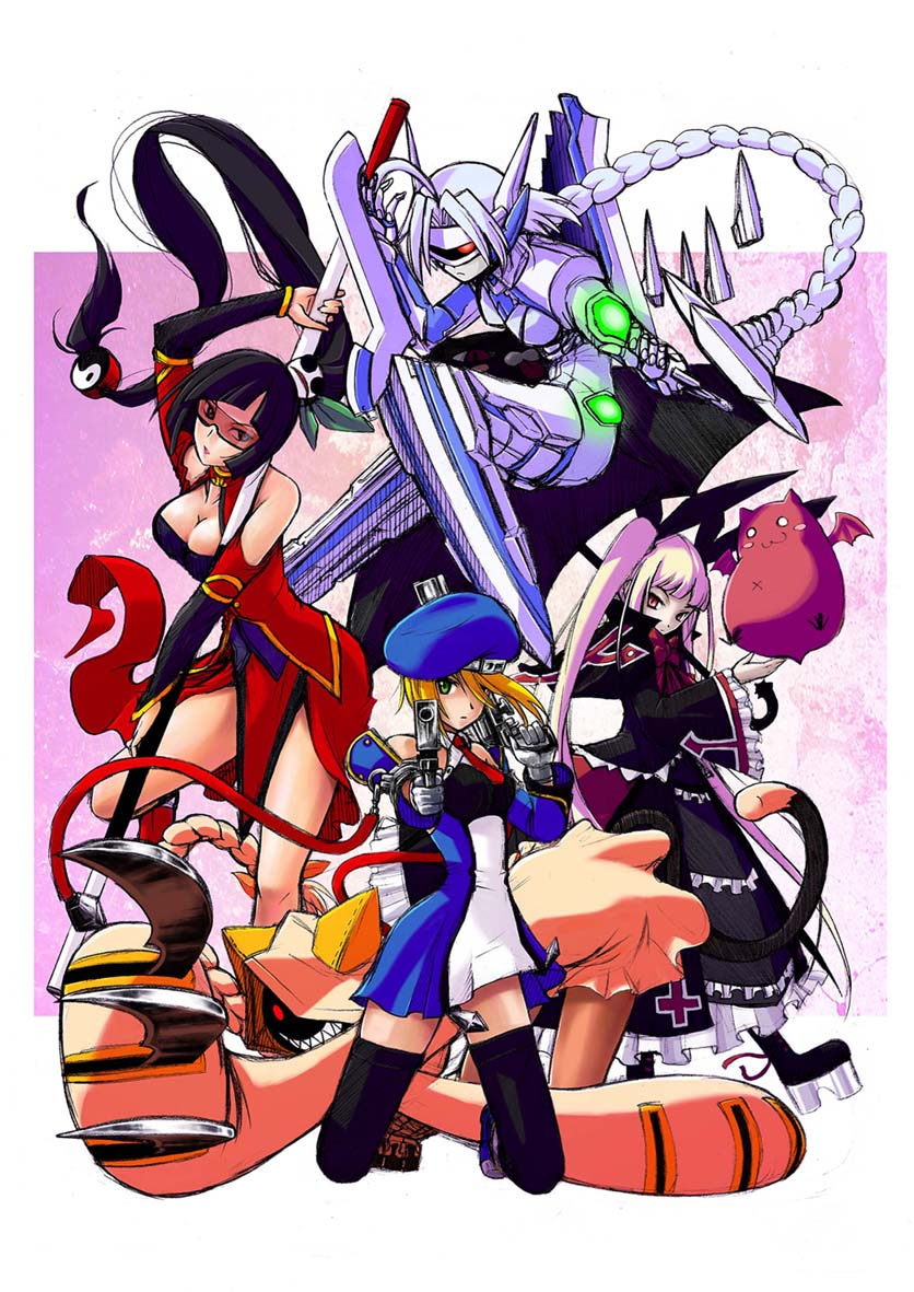 noel vermillion, nu-13, rachel alucard, taokaka, litchi faye ling, and 3 more (blazblue) drawn by toto._(nahanahasai)