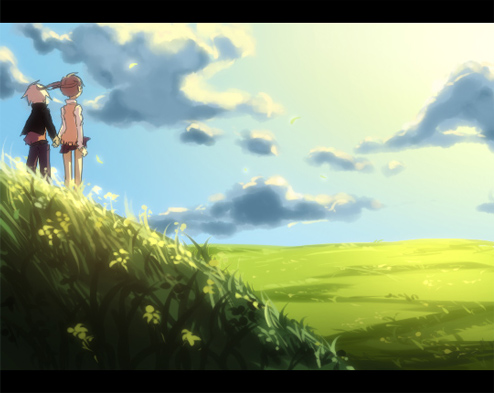 maka albarn and soul evans (soul eater) drawn by aquaxdrop