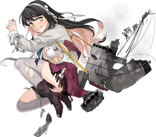 naganami and naganami kai ni (kantai collection) drawn by fujikawa