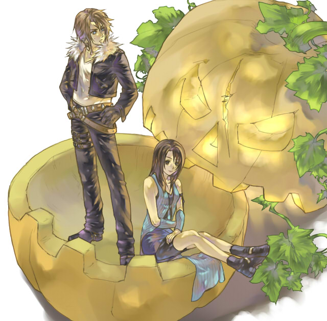 squall leonhart and rinoa heartilly (final fantasy and 1 more) drawn by hinokami