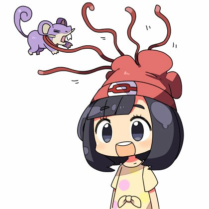 selene and rattata (pokemon and 1 more) drawn by kanikama