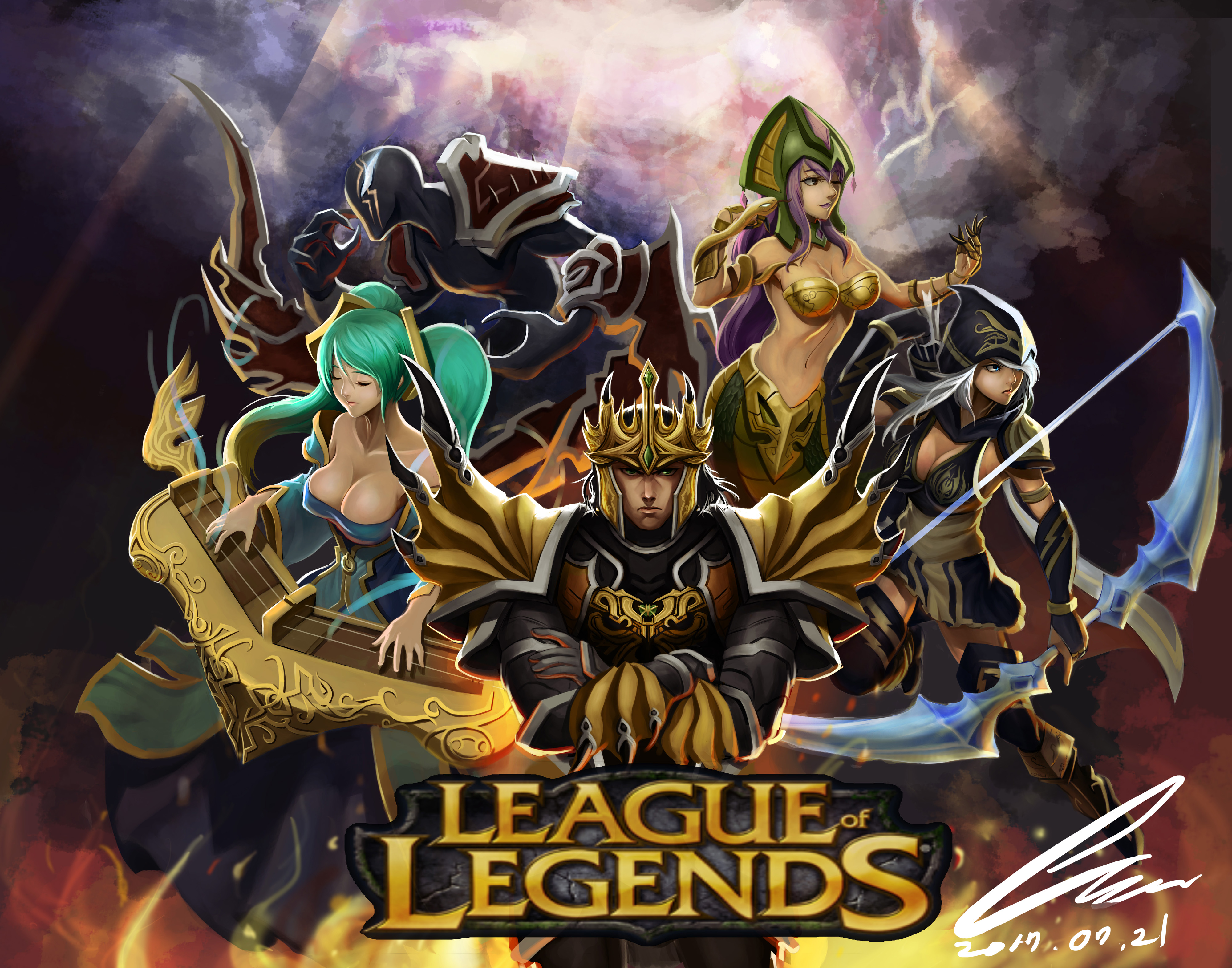 Sona Ashe Jarvan Iv Cassiopeia And Nocturne League Of Legends Drawn By Oz Gerbera7 Danbooru Sona Ashe Jarvan Iv Cassiopeia And Nocturne League Of Legends Drawn By Oz Gerbera7 Danbooru