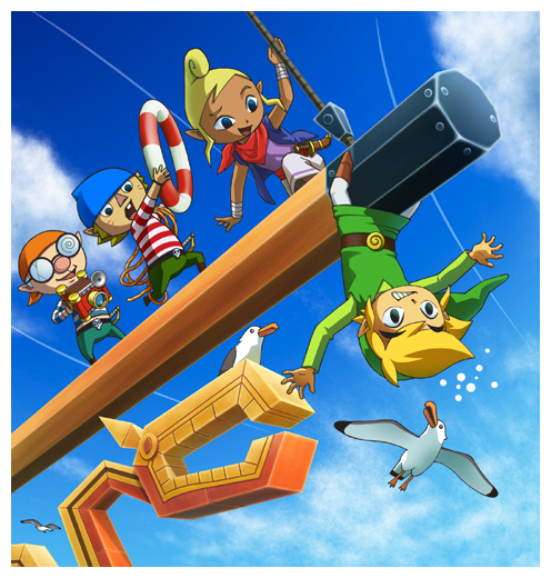 link, tetra, niko, and mako (the legend of zelda and 1 more)