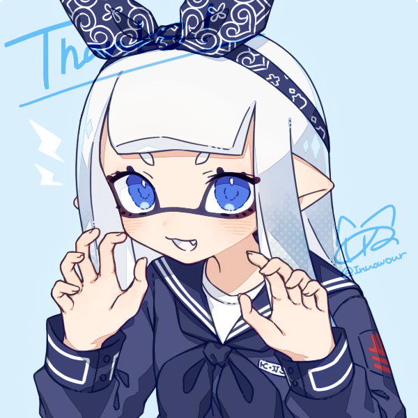 inkling player character and inkling girl (splatoon) drawn by inuowour
