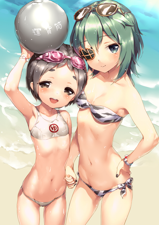 kiso and maru-yu (kantai collection) drawn by aida_takanobu