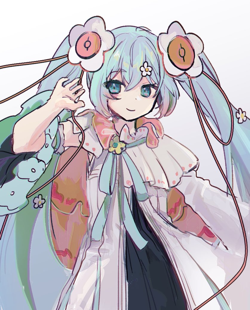 hatsune miku and magical mirai miku (vocaloid and 1 more) drawn by sanotsuki_(mochi0101_831)