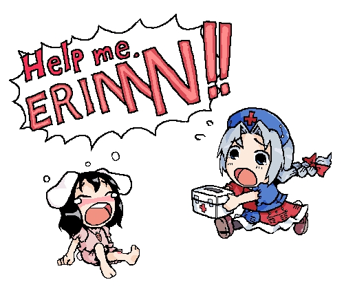 inaba tewi and yagokoro eirin (touhou) drawn by takujin