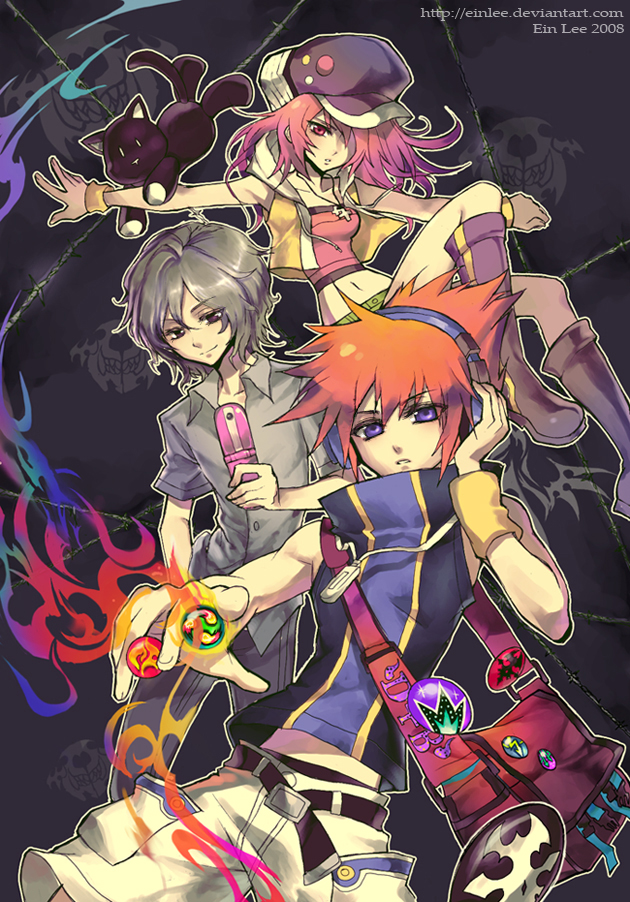 sakuraba neku, misaki shiki, nyantan, and kiryu yoshiya (subarashiki kono sekai) drawn by ein_lee