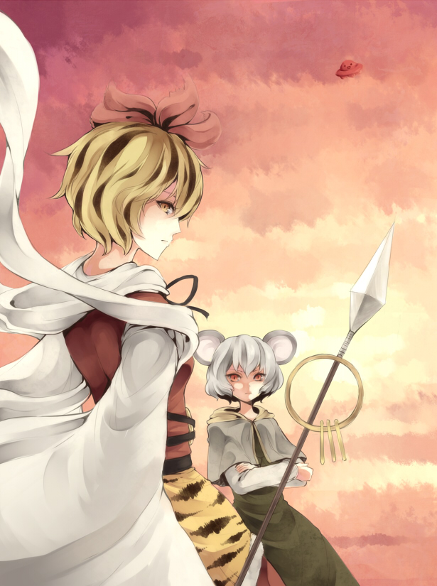 nazrin and toramaru shou (touhou) drawn by urin
