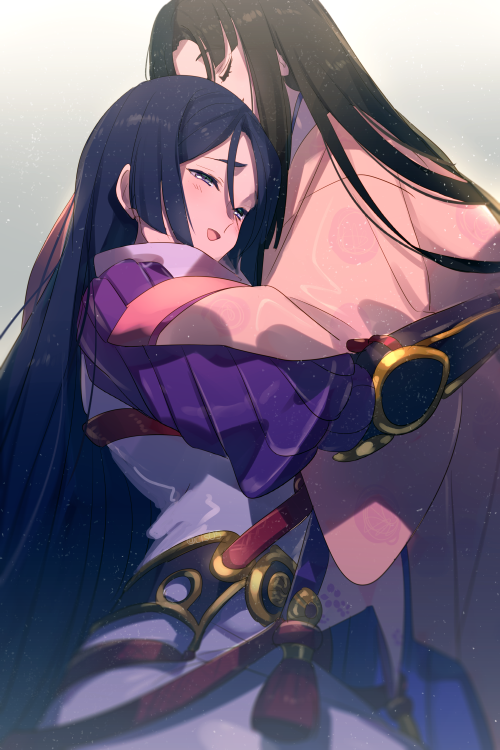 minamoto no raikou and nursery rhyme (fate and 1 more) drawn by echo_(circa)