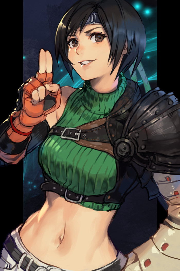 yuffie kisaragi (final fantasy and 3 more) drawn by hungry_clicker