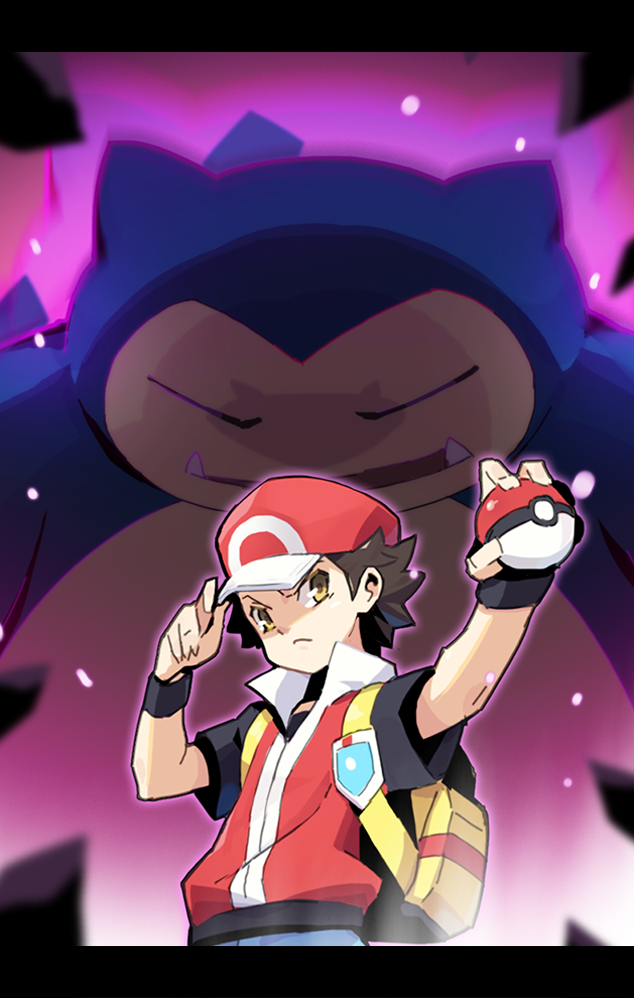 red and snorlax (pokemon and 1 more) drawn by kabigon