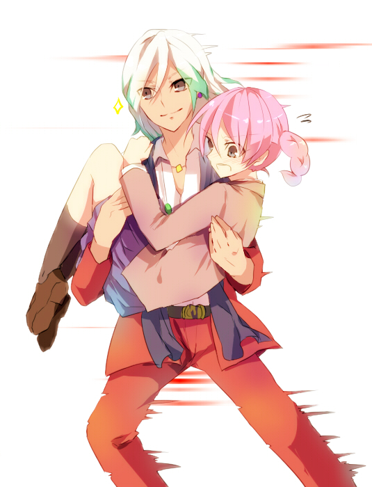 gouenji shuuya and gouenji yuuka (inazuma eleven and 1 more) drawn by shain_roki