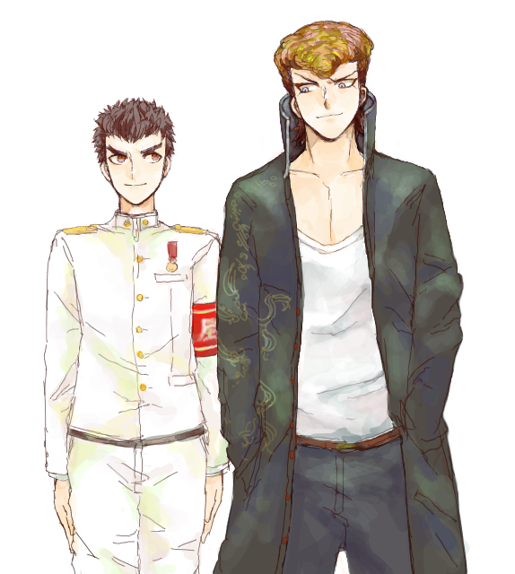 ishimaru kiyotaka and owada mondo (danganronpa and 1 more) drawn by towa_(noninanin)