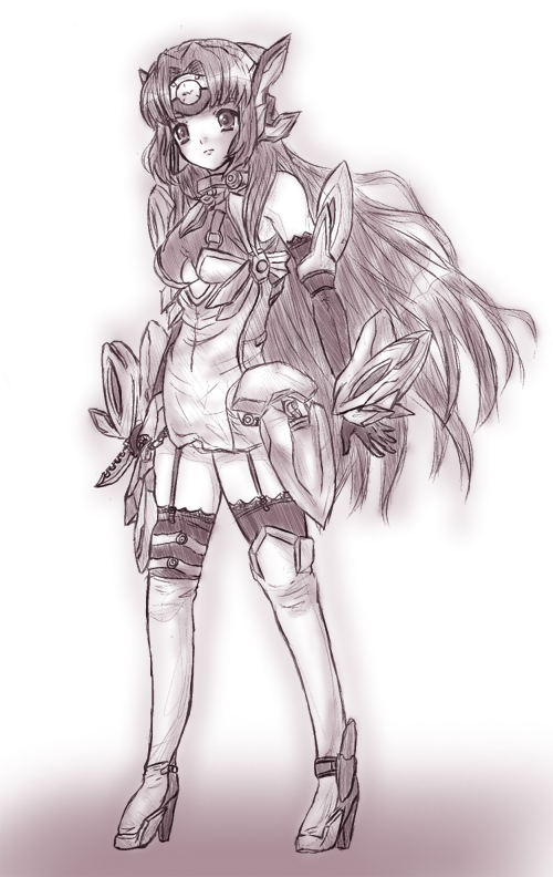 asakura ryoko, kos-mos, and kos-mos ver. 4 (suzumiya haruhi no yuuutsu and 2 more) drawn by esuyuki