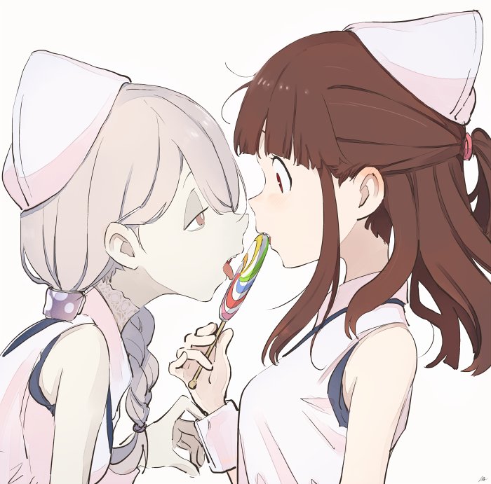 kagari atsuko and sucy manbavaran (little witch academia) drawn by kirusu