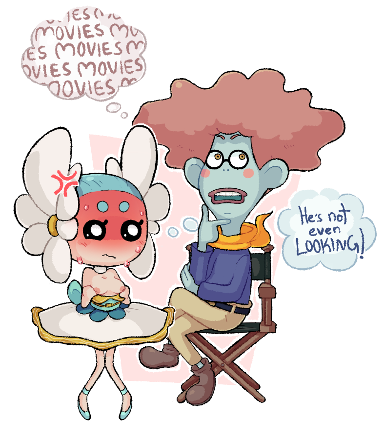 netaballerina and mister movien (youkai watch) drawn by kflamingo