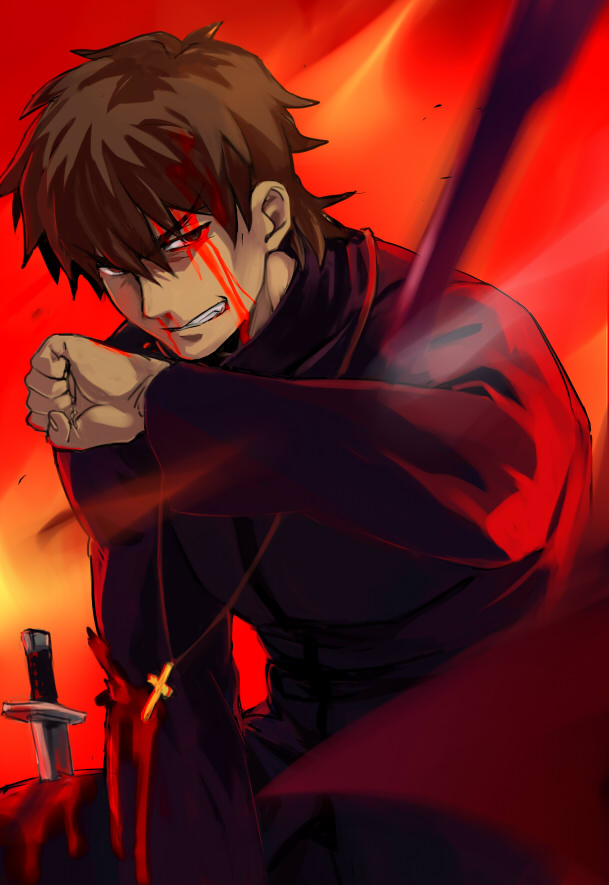 kotomine kirei (fate and 1 more) drawn by sunday31