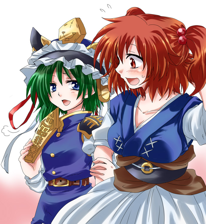 shiki eiki and onozuka komachi (touhou) drawn by unya
