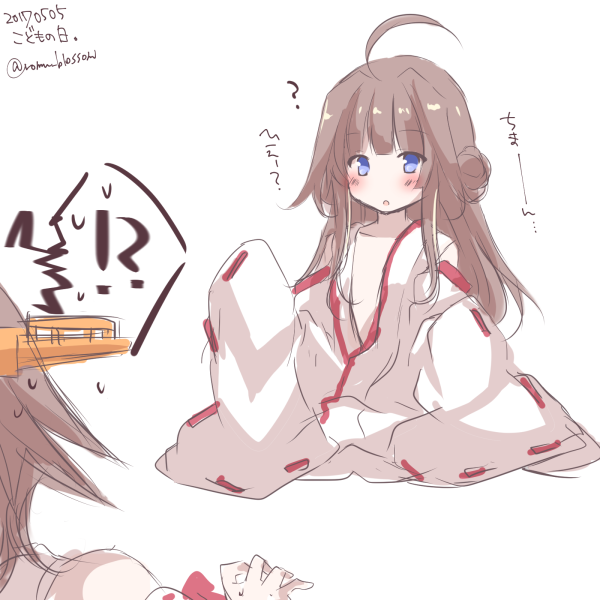 kongou and hiei (kantai collection) drawn by sakura_romu