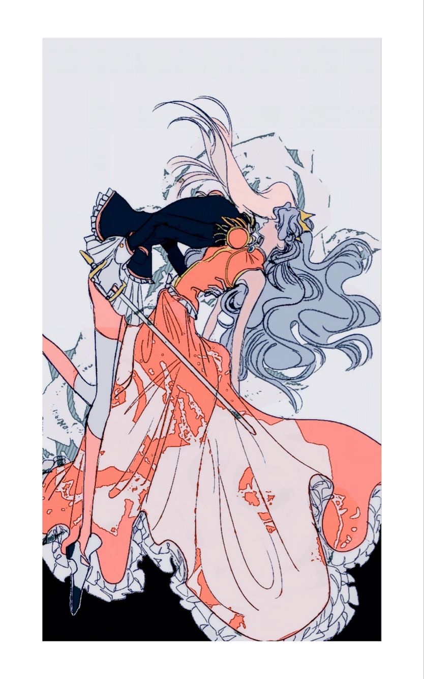 tenjou utena and himemiya anthy (shoujo kakumei utena) drawn by len3