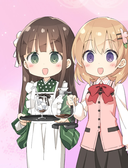hoto cocoa and ujimatsu chiya (gochuumon wa usagi desu ka?) drawn by kani_biimu
