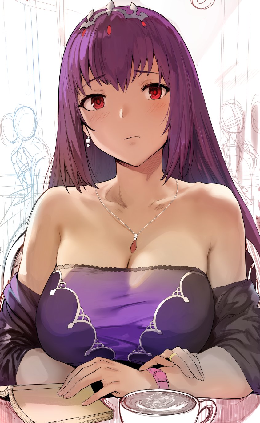 fujimaru ritsuka, scathach, and scathach skadi (fate and 1 more) drawn by hews