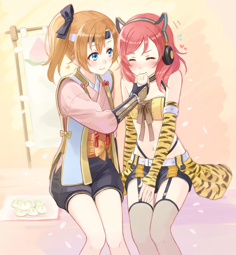 nishikino maki and kosaka honoka (love live! and 2 more) drawn by tadokoro_teppei