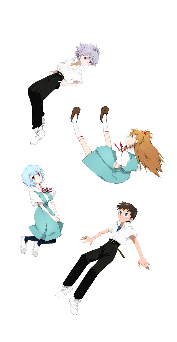 souryuu asuka langley, ayanami rei, ikari shinji, and nagisa kaworu (neon genesis evangelion) drawn by tiny5