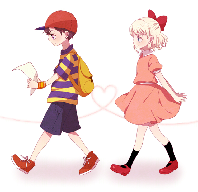 ness and paula (mother and 1 more) drawn by kohori