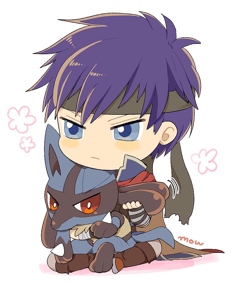 lucario and ike (pokemon and 3 more) drawn by mow_(m_mow)