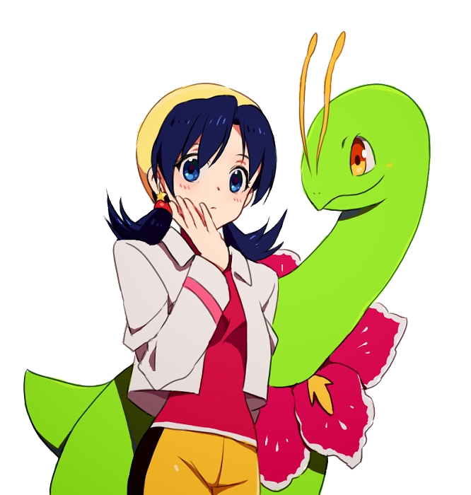 kris and meganium (pokemon and 1 more) drawn by hirosuke_(psychexx)