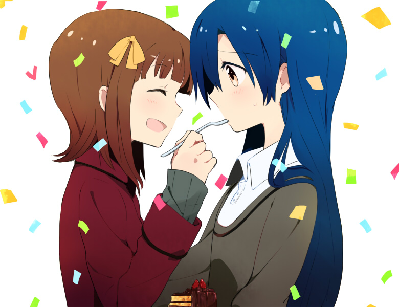 kisaragi chihaya and amami haruka (idolmaster) drawn by sou_(tuhut)