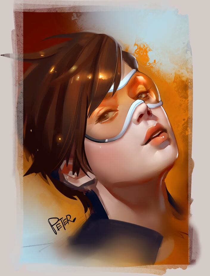 tracer (overwatch and 1 more) drawn by peter_xiao