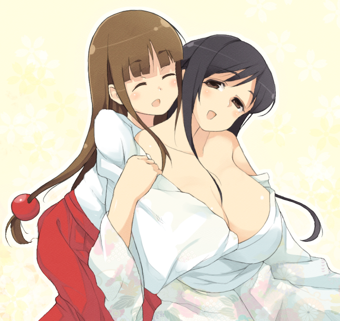 iwato kasumi and iwato akise (saki) drawn by kamaboko_(ossann0125)