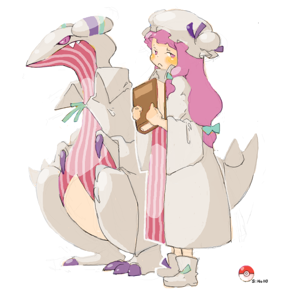 patchouli knowledge and gabite (touhou and 1 more) drawn by kawanabe