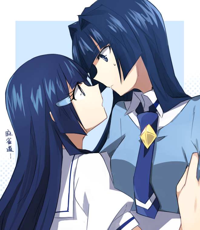 aoki reika and hirose sumire (precure and 2 more) drawn by aoki_shizumi