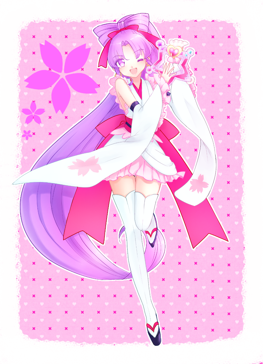 hikawa iona and cure fortune (precure and 1 more) drawn by chiikorin