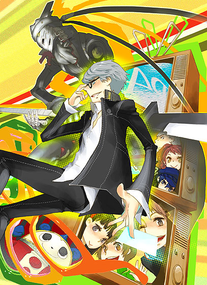 narukami yu, shirogane naoto, satonaka chie, kujikawa rise, amagi yukiko, and 3 more (persona and 1 more) drawn by suminohirune