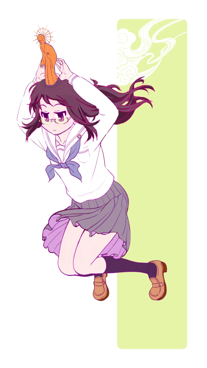 minakami mai and buddha (nichijou) drawn by j.u