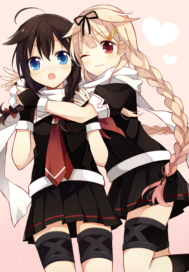 shigure, yuudachi, shigure kai ni, and yuudachi kai ni (kantai collection) drawn by yimu